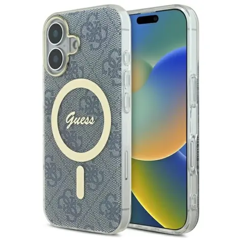 Guess IML 4G MagSafe modrá / Pouzdro / iPhone 16 / MagSafe