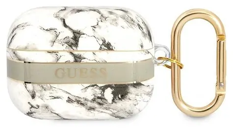 Guess GUAPHCHMAG šedá / Pouzdro pro Apple AirPods Pro / Marble / se šňůrkou