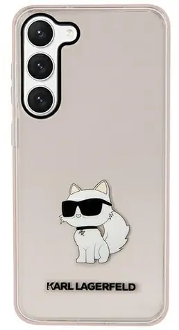 Karl Lagerfeld Ikonik Choupette Samsung Galaxy S23+ růžová / Zadní kryt / Hardcase