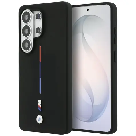 BMW M Silicone Tricolor Line MagSafe černá / Zadní kryt / Samsung Galaxy S26 Ultra / silikonový