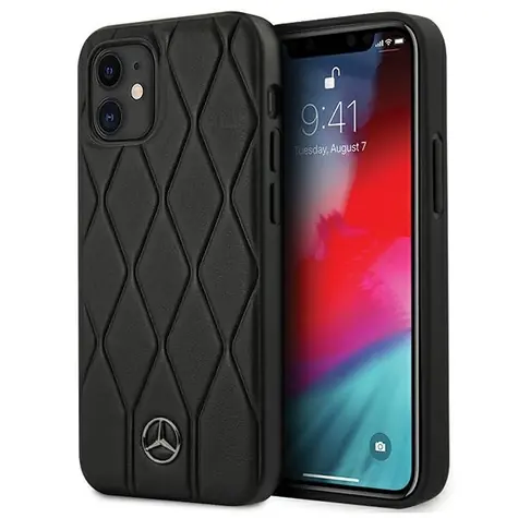 Mercedes Wave Line černá / Kryt / Apple iPhone 12 mini