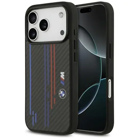 BMW Kevlar Lines & Logo MagSafe kryt pro iPhone 17 Pro černá / Zadní kryt / MagSafe