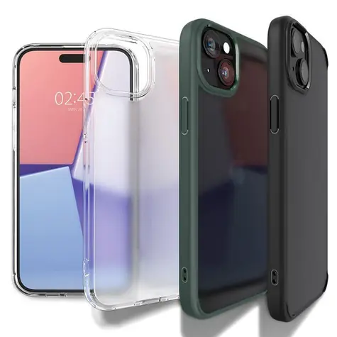 Spigen Crystal Hybrid Clear Black / Ochranný kryt / Apple iPhone 15 Plus