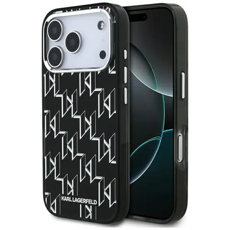 Karl Lagerfeld IML KL Monogram černá / Zadní kryt / MagSafe / iPhone 17 Pro