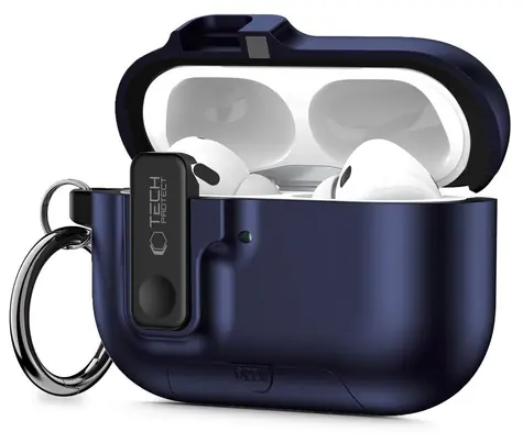 Tech-Protect Slim Hook Case tmavě modrá / Pouzdro / pro Apple AirPods Pro 3