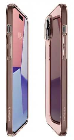 Spigen Crystal Flex růžová/transparentní / Ochranný kryt / Apple iPhone 15 Plus