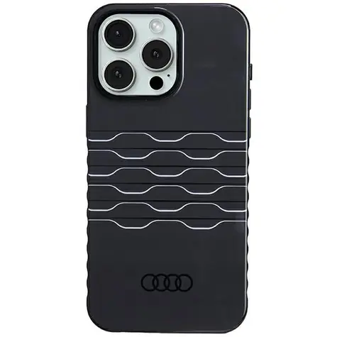 Audi IML pro iPhone 15 Pro Max černá / Zadní kryt / MagSafe