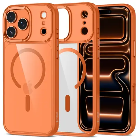Tech-Protect MagMat transparentní oranžová / Kryt pro Apple iPhone 17 Pro Max / MagSafe