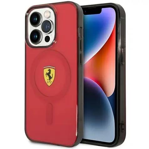 Ferrari Translucent MagSafe červená / Zadní kryt / pro Apple iPhone 14 Pro
