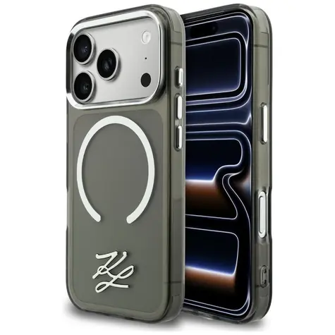 Karl Lagerfeld IML KL Script Logo MagSafe iPhone 17 Pro černá / Zadní kryt / MagSafe / iPhone 17 Pro
