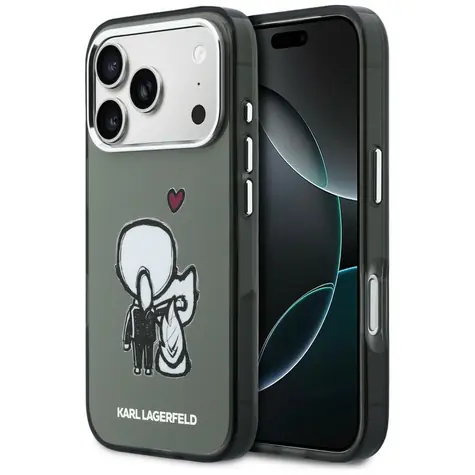 Karl Lagerfeld Zadní kryt Karl and Choupette černá / Zadní kryt / MagSafe / iPhone 17 Pro