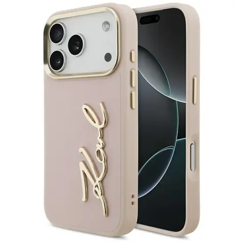 Karl Lagerfeld Karl Script Logo růžová / Zadní kryt / iPhone 17 Pro