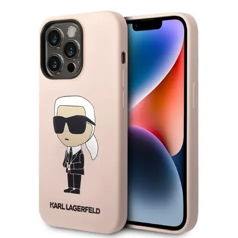 Karl Lagerfeld Ikonik MagSafe iPhone 14 Pro Max růžová / Zadní kryt / pro Apple iPhone 14 Pro Max / Silikonový