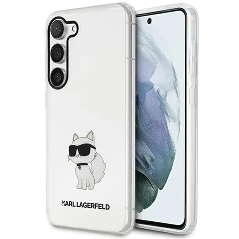 Karl Lagerfeld Ikonik Choupette S23+ transparentní / Pouzdro / Hardcase / Samsung Galaxy S23+