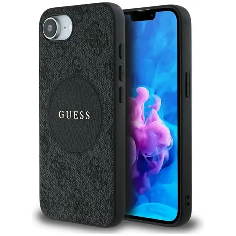 Guess 4G Circle Classic Logo MagSafe černá / Zadní kryt / iPhone 16e