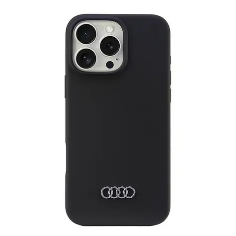 Audi Silicone černá / Kryt pro Apple iPhone 16 Pro Max