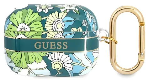 Guess GUAPHHFLN Flower Strap Collection zelená / Pouzdro / pro Apple AirPods Pro