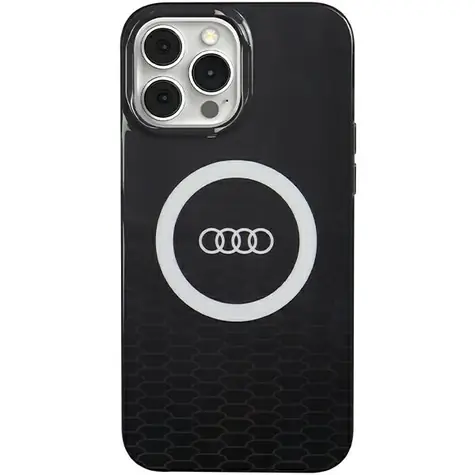 Audi IML Big Logo MagSafe kryt pro Apple iPhone 13 Pro Max černá / Ochranný kryt / MagSafe / IML design