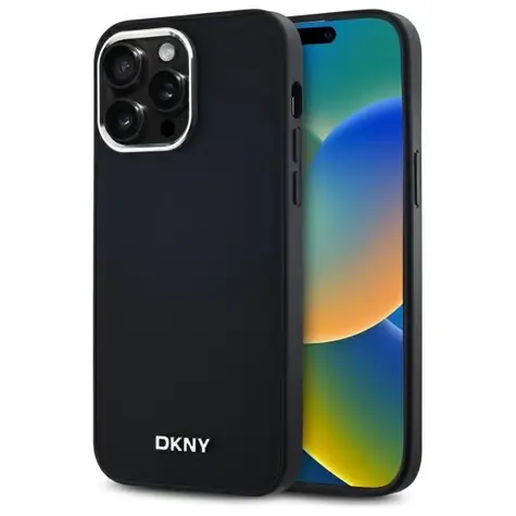 DKNY Plain Logo MagSafe černá / Kryt / MagSafe / Apple iPhone 14 Pro Max