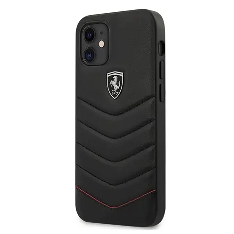 Ferrari Off Track Quilted pro Apple iPhone 12 mini černá / Zadní kryt / Prošívaný design