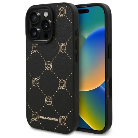 Karl Lagerfeld Karl Head černá / Zadní kryt / MagSafe / iPhone 16 Pro Max