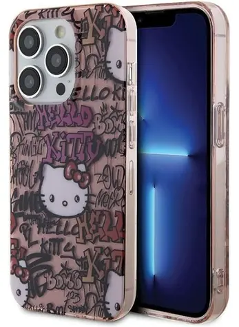 Hello Kitty Kryt Tags Graffiti IML růžová / Kryt / Apple iPhone 15 Pro