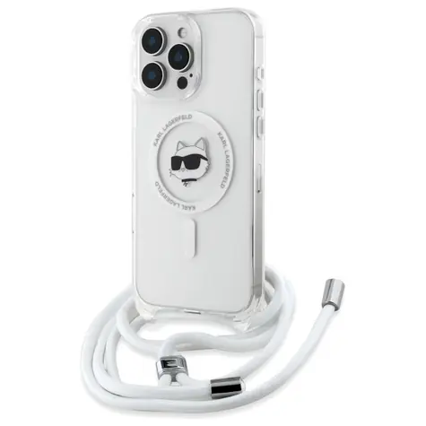 Karl Lagerfeld IML Choupette Head & Cord čirá / Zadní kryt / MagSafe / iPhone 16 Pro Max
