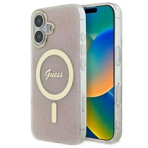 Guess IML 4G MagSafe iPhone 16 Plus růžová / Pouzdro / MagSafe