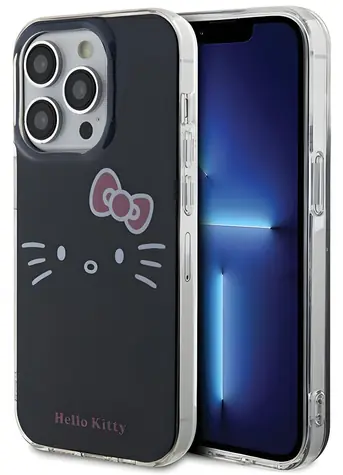 Hello Kitty IML Kitty Face iPhone 15 Pro Max černá / Zadní kryt / Apple / IML potisk