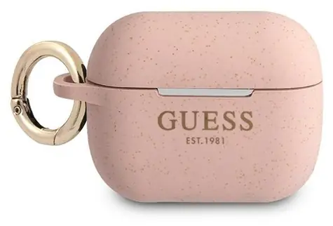 Guess GUAPSGGEP růžová / Pouzdro pro Apple AirPods Pro / Silikonové / Glitter