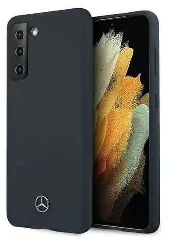 Mercedes Silicone Line pro Samsung Galaxy S21+ modrá / Kryt / silikonový