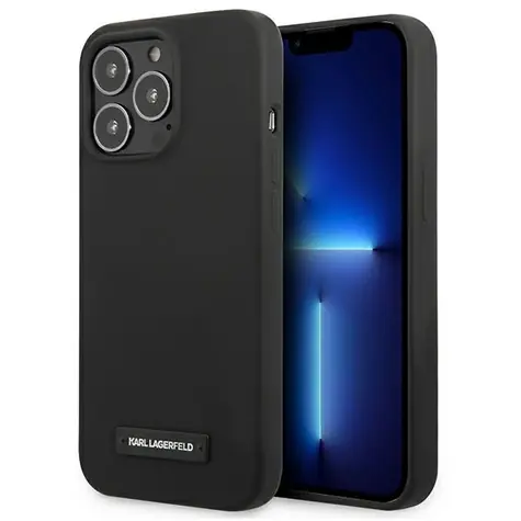 Karl Lagerfeld Silicone Plaque černá / Zadní kryt / iPhone 13 Pro / iPhone 13