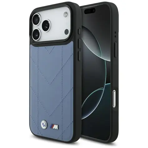 BMW M Quilted Logo MagSafe modrá / Zadní kryt / iPhone 17 Pro Max
