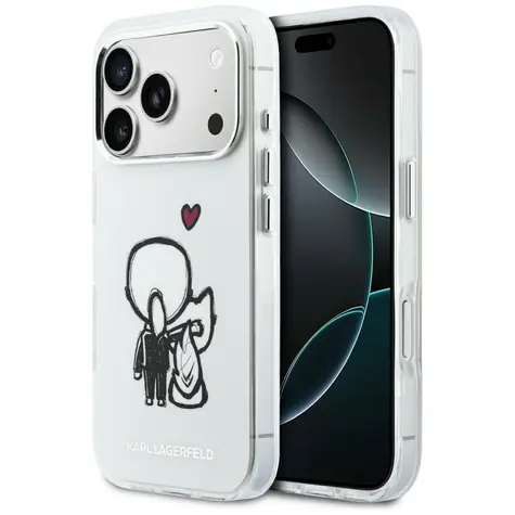 Karl Lagerfeld Zadní kryt Karl and Choupette transparentní / Zadní kryt / MagSafe / iPhone 17 Pro Max