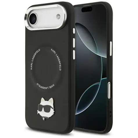 Karl Lagerfeld Choupette Pin černá / Zadní kryt / MagSafe / iPhone Air