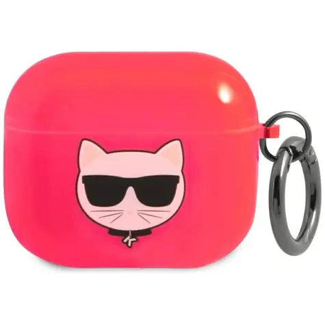 Karl Lagerfeld Choupette růžová / Pouzdro / pro Apple AirPods 3