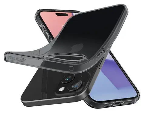 Spigen Crystal Flex šedá/transparentní / Ochranný kryt / Apple iPhone 15 Plus