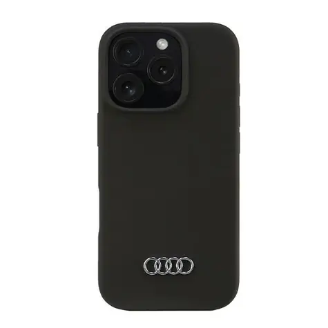 Audi Silicone Case iPhone 16 Pro černá / Zadní kryt / Silikon