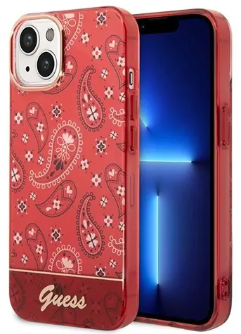 Guess Bandana Paisley červená / Pouzdro / Apple iPhone 14 Plus