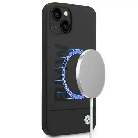 BMW BMHMP14MSLBLBK černá / Zadní kryt / Silicone / MagSafe / iPhone 14 Plus