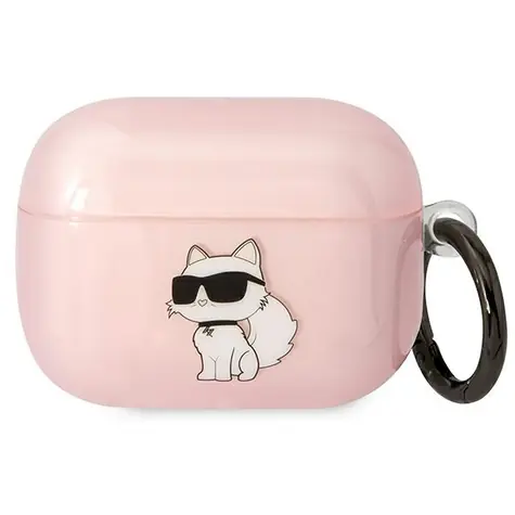 Karl Lagerfeld KLAPHNCHTCP růžová / Pouzdro / Apple AirPods Pro / Ikonik Choupette