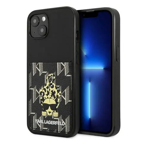 Karl Lagerfeld Karlimals Cardslot černá / Kryt / pro Apple iPhone 13 / Card slot