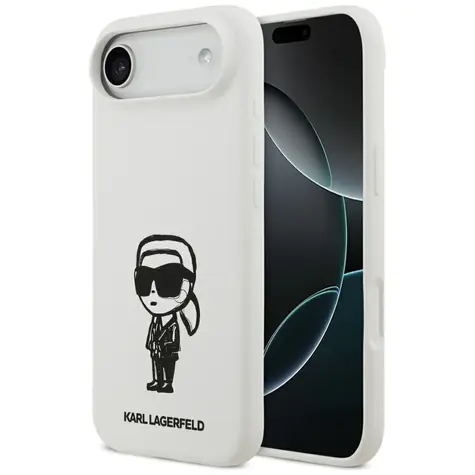 Karl Lagerfeld Silicone Karl Sketch & Logo MagSafe bílá / Zadní kryt / iPhone 17 Air