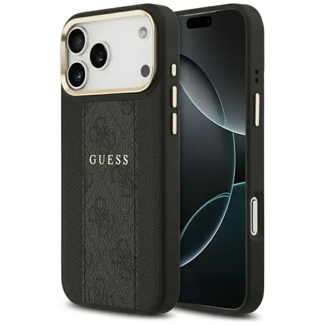 Guess 4G Stripe MagSafe černá / Zadní kryt / iPhone 17 Pro Max