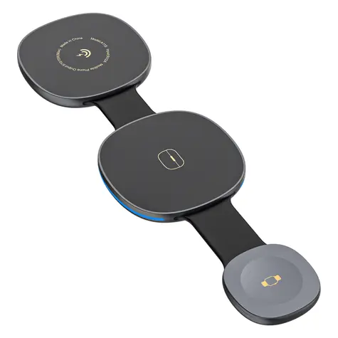 Dudao A11S černá / Bezdrátová nabíječka / 3v1 / MagSafe