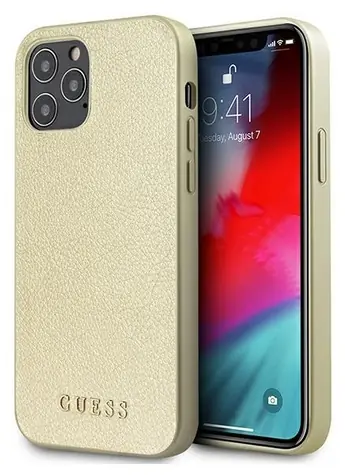 GUESS Iridescent zlatá / Kryt / Apple iPhone 12 Pro Max