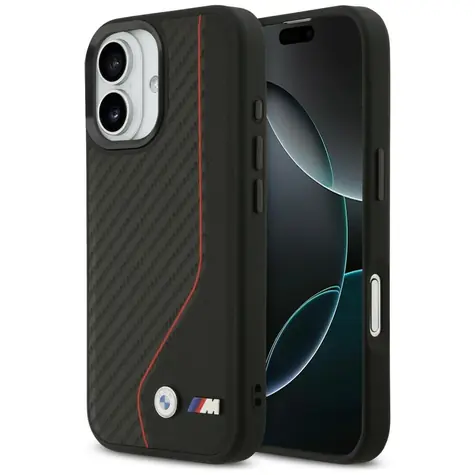 BMW M Carbon Line & Logo MagSafe červená / Zadní kryt / iPhone 17