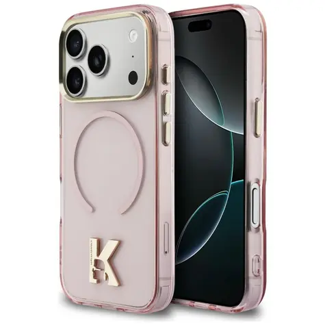 Karl Lagerfeld IML K Head Logo růžová / Zadní kryt pro iPhone 17 Pro / MagSafe