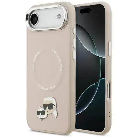Karl Lagerfeld Karl & Choupette Pins růžová / Zadní kryt / MagSafe / Apple iPhone Air