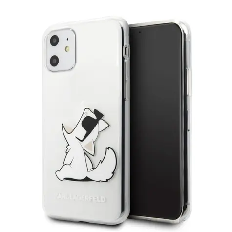 Karl Lagerfeld Choupette Fun transparentní / Kryt / Apple iPhone 11, XR